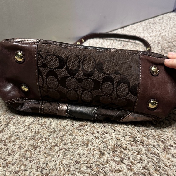 Coach Brown and Black Patchwork Shoulder Bag - Picture 5 of 5